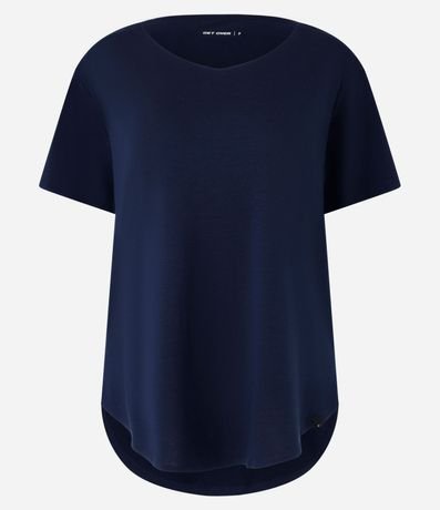 Remera Oversized Deportiva en Microfibra con Bajo Redondeado 5