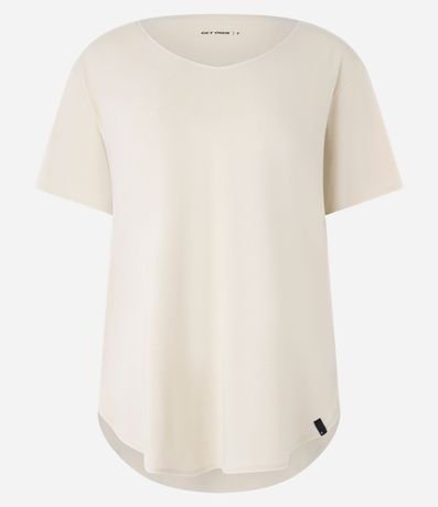 Remera Oversized Deportiva en Microfibra con Bajo Redondeado 5