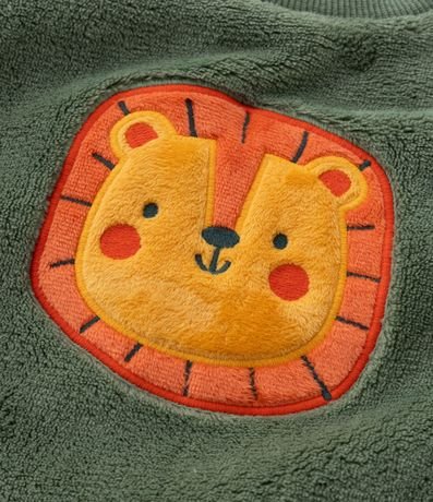 Conjunto Infantil en Fleece con Bordado de León - Talle 0 a 18 meses 13
