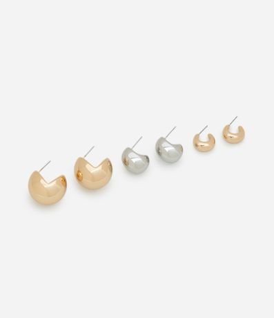 Kit 03 Caravanas Argollas en Metal con Modelo Bold