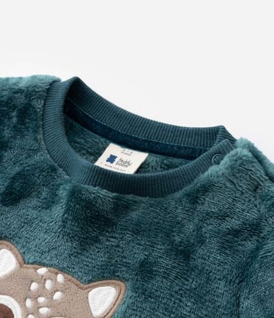 Saco Infantil en Fleece con Bordado Guaxinim - Talle 0 a 18 meses 5