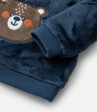 Saco Infantil en Fleece con Bordado Oso - Talle 0 a 18 meses 4