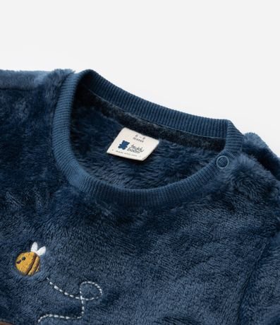 Saco Infantil en Fleece con Bordado Oso - Talle 0 a 18 meses 5