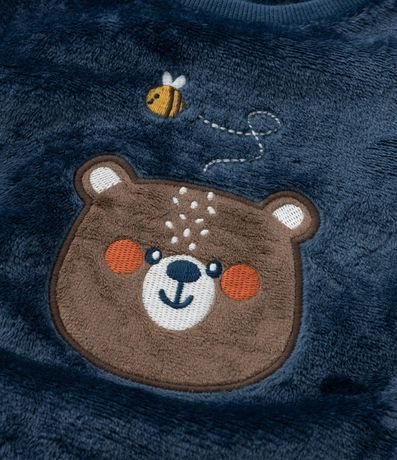 Saco Infantil en Fleece con Bordado Oso - Talle 0 a 18 meses 7