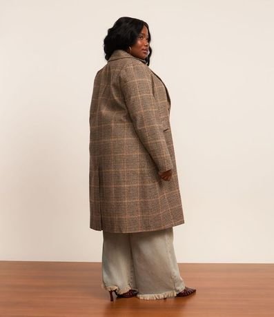 Saco Alargado en Polivelour de Cuadros Curve & Plus Size 2
