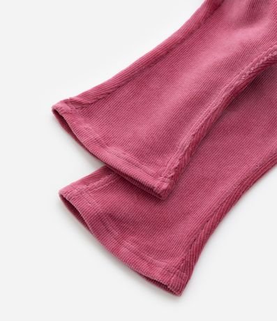 Pantalón Flare Infantil en Terciopelo con Bolsillos - Talle 0 a 18 meses 5