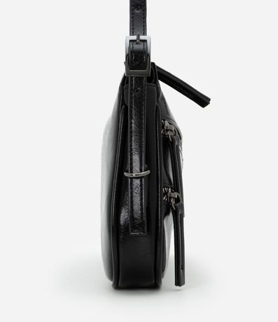 Bolso Baguette Pequeño con Detalles en Cremalleras y Tiradores 3