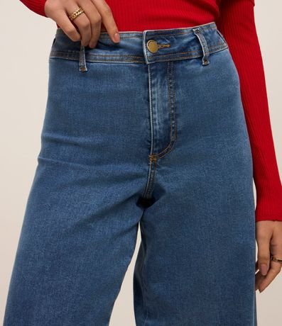 Pantalón Wide Leg Cropped en Jeans con Tiro Alto 4