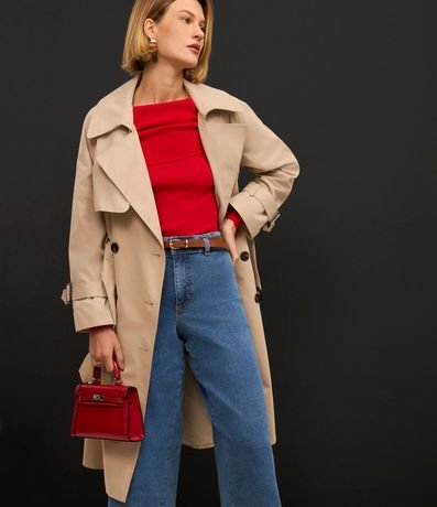 Pantalón Wide Leg Cropped en Jeans con Tiro Alto 5