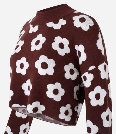 Buzo Slim en Jacquard con Estampa de Margaritas 2