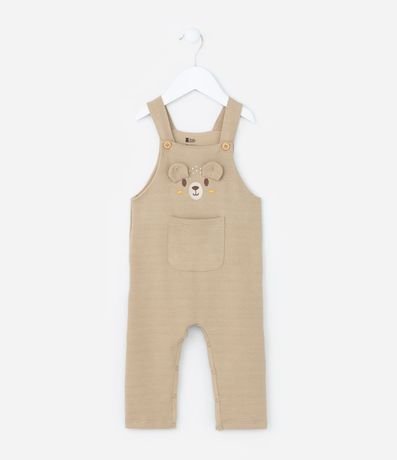 Conjunto Infantil con Bordado Carita de Osito - Talle 0 a 18 meses 3
