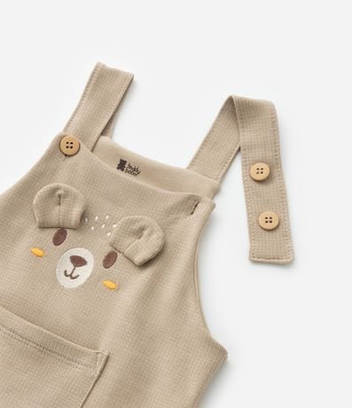 Conjunto Infantil con Bordado Carita de Osito - Talle 0 a 18 meses 5