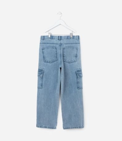 Pantalón Baggy Infantil en Jeans con Bolsillos Cargo - Talle 5 a 14 años 2