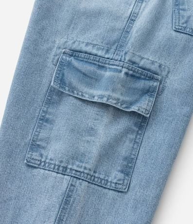 Pantalón Baggy Infantil en Jeans con Bolsillos Cargo - Talle 5 a 14 años 4