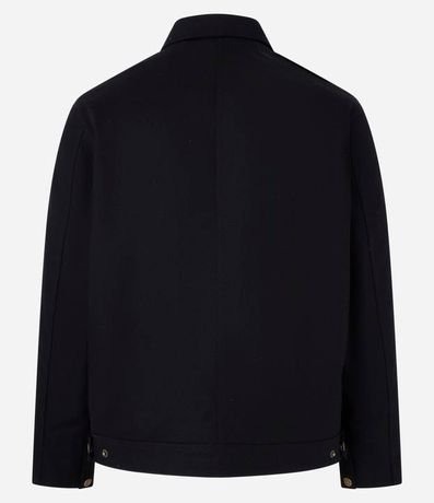 Campera Trucker en Sarga con Textura y Bolsillos 6