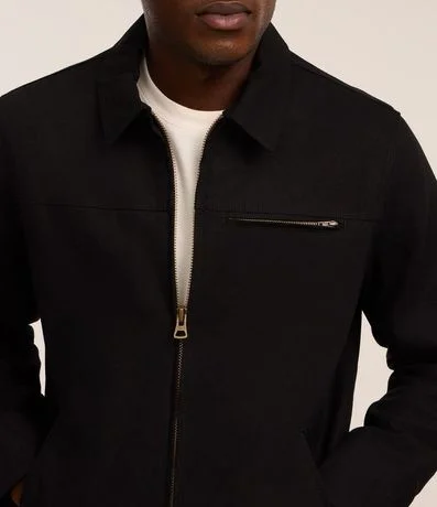 Campera Trucker en Sarga con Textura y Bolsillos 3