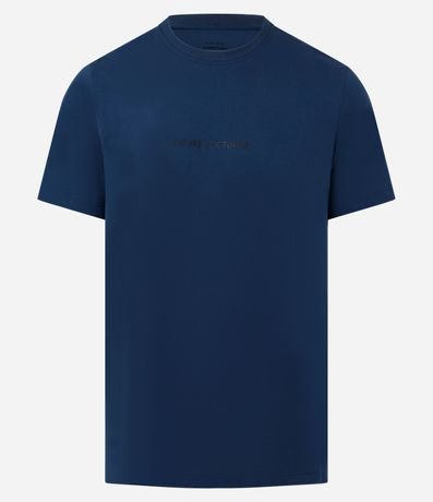 Remera Comfort en Algodón con Estampa Lettering en Alto Relieve