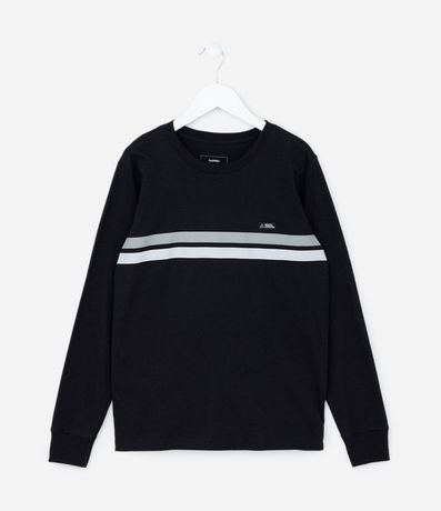 Remera Infantil con Estampa de Rayas - Talle 5 a 14 años