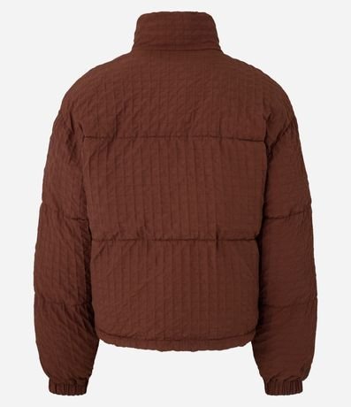 Campera Boxy en Poliamida con Texturizas Cuadriculada 6