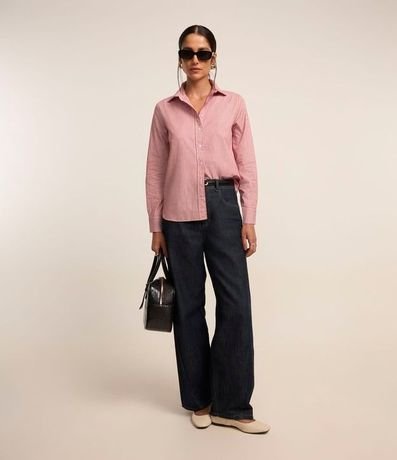 Camisa en Tricolina con Estampa Rayada 2