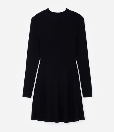 Vestido corto Evasê en Punto con Cuello alto Curve & Plus Size 5