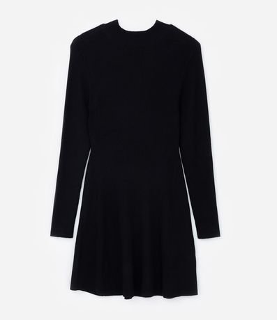 Vestido corto Evasê en Punto con Cuello alto Curve & Plus Size 6