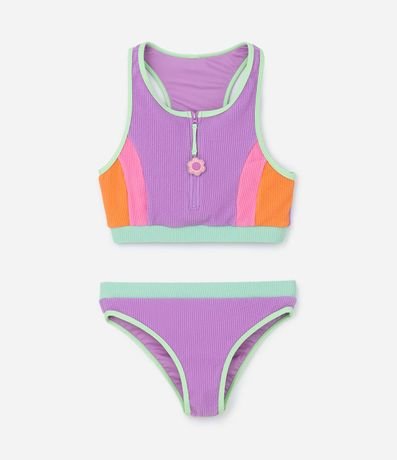Bikini Infantil Texturizado con Protección UV - Talle 5 a 14 años 1