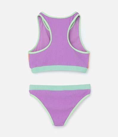 Bikini Infantil Texturizado con Protección UV - Talle 5 a 14 años 2