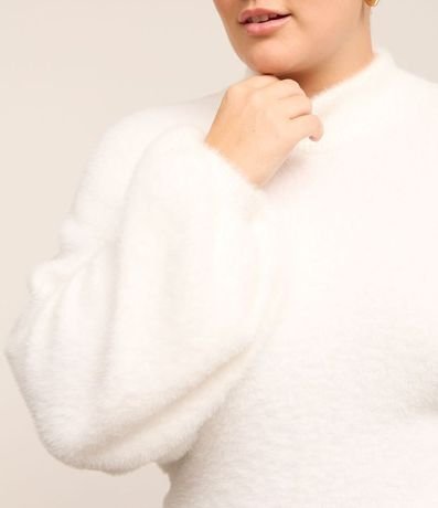 Suéter en Punto con Pelitos y Cuello Alto Curve & Plus Size 4