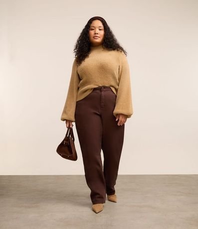 Suéter en Punto con Pelitos y Cuello Alto Curve & Plus Size 2