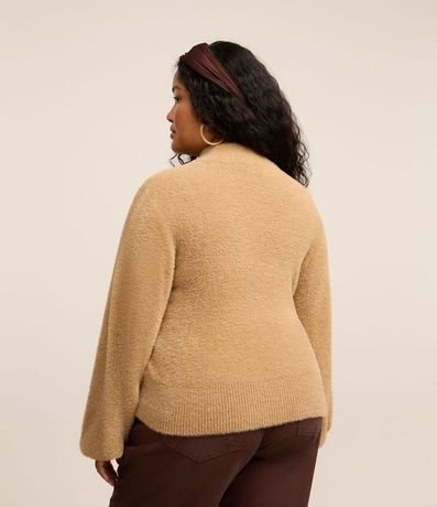 Suéter en Punto con Pelitos y Cuello Alto Curve & Plus Size 3