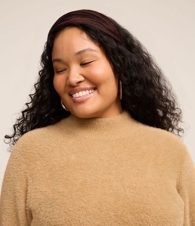 Suéter en Punto con Pelitos y Cuello Alto Curve & Plus Size 4