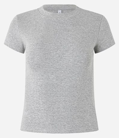 Blusa en Rib Melange Slim Fit 5