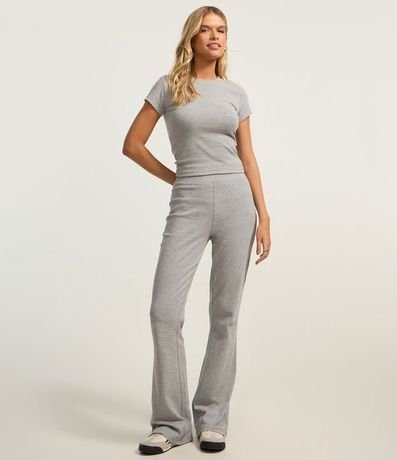 Blusa en Rib Melange Slim Fit 2