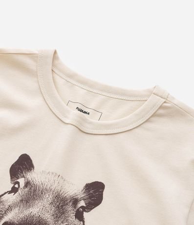 Remera Infantil con Estampa de Capibara Realista - Talle 5 a 14 años 5