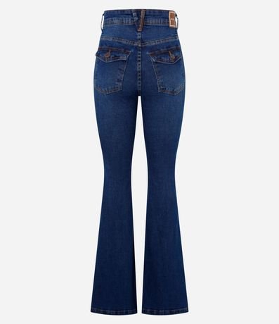 Pantalón Flare en Jeans y Bolsillos con Solapa 6