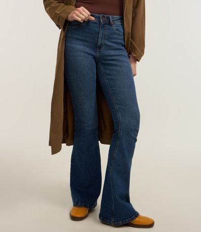 Pantalón Flare en Jeans y Bolsillos con Solapa 3