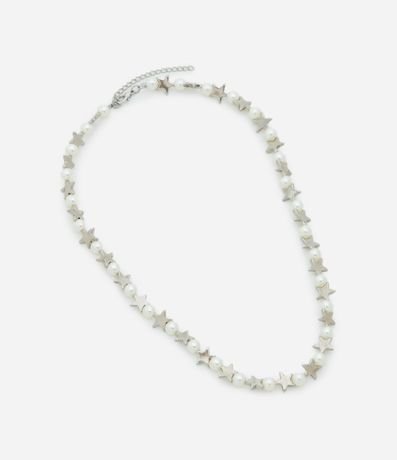 Collar Corto con Perlas Artificiales y Estrellas 3