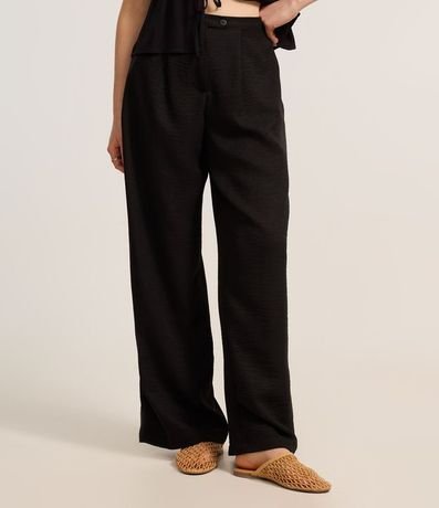 Pantalón Wide Leg en Sastrería con Cierre Deslocado 3