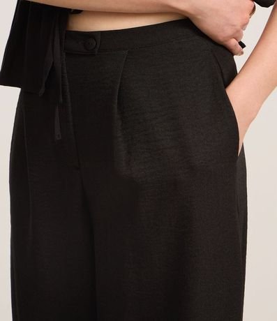 Pantalón Wide Leg en Sastrería con Cierre Deslocado 4