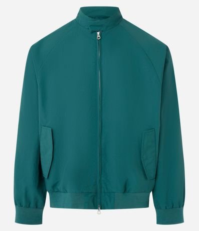 Campera Bomber con Solapa y Estampa Bordada Lettering 6