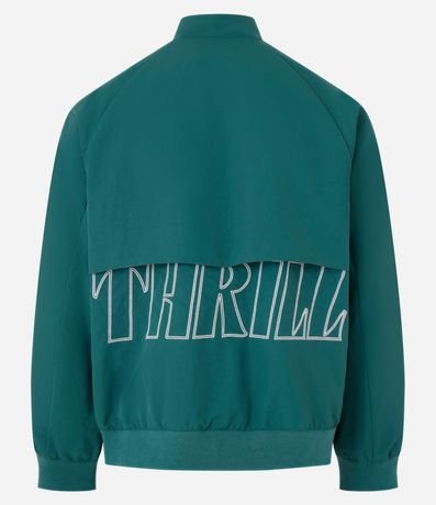 Campera Bomber con Solapa y Estampa Bordada Lettering 7