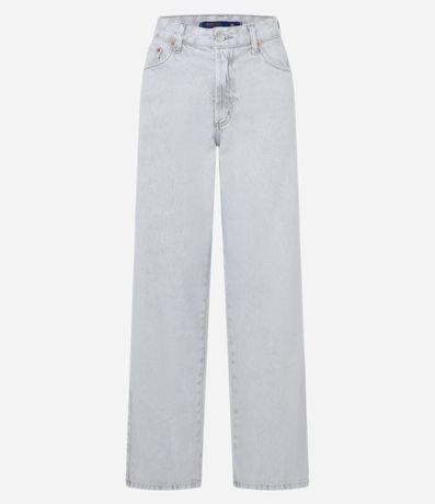 Pantalón Recto en Jeans con Trabillas en la Cintura 5