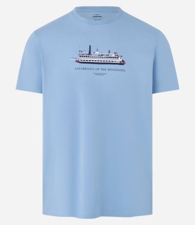 Remera en Algodón con Estampa de Barco 5