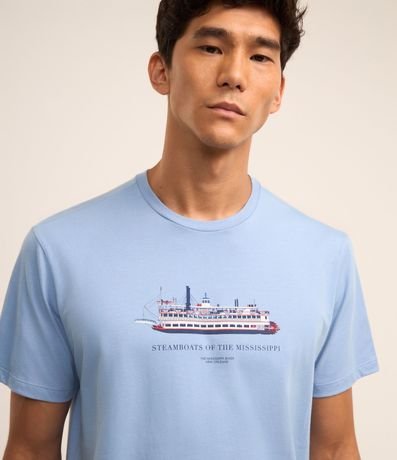 Remera en Algodón con Estampa de Barco 4