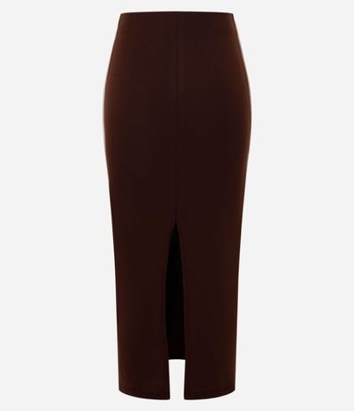 Pollera Reta New Midi en Rib con Fenda 6