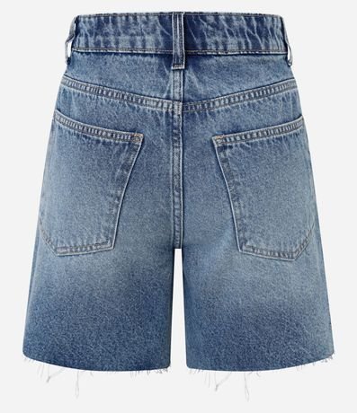 Bermuda en Jeans con Lavado y Terminación Deshilachada 8