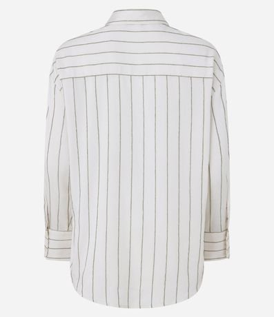 Camisa de Rayas Cupro con Puño Ancho 8