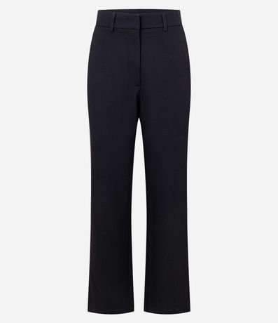 Pantalón Recto Sastre con Pliegues Delanteros