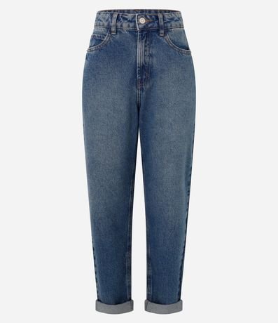 Pantalón Mom Jeans con Tiro Alto y lavado Dirty